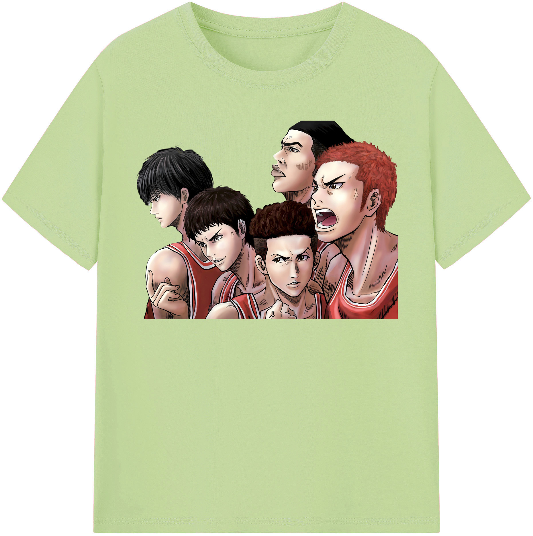 SLAM DUNK／スラムダンク 綿100％半袖Tシャツ（フロントプリント）